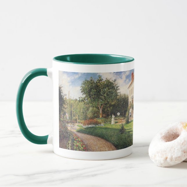 Taza Jardín de Les Mathurins en Pontoise por Pissarro (Con donut)