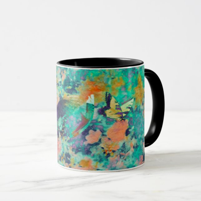 Taza Jardín de Mariposas & una Pluma (Anverso derecho)