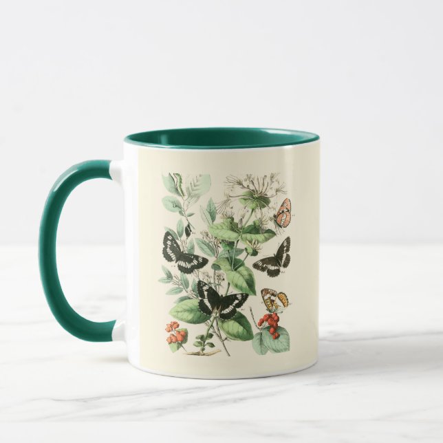 Taza Jardín de mariposas y flores (Izquierda)