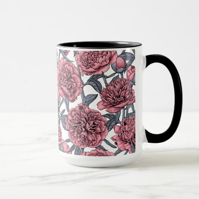 Taza Jardín de peones rosados (Derecha)