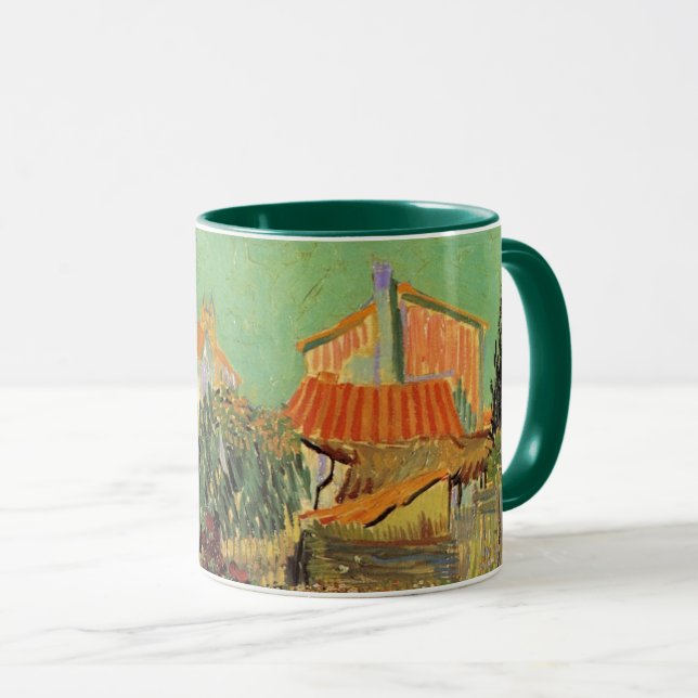 Taza Jardín detrás de una casa de Vincent van Gogh (Anverso derecho)