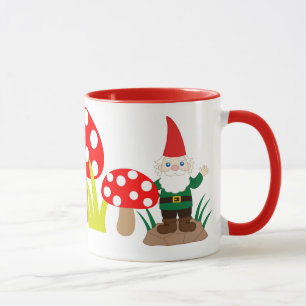 Taza Jardín Gnome Mushroom Cup Personalizar Coffee Mug