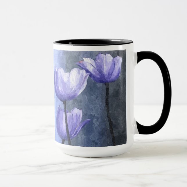Taza Jardín púrpura del tulipán (Derecha)