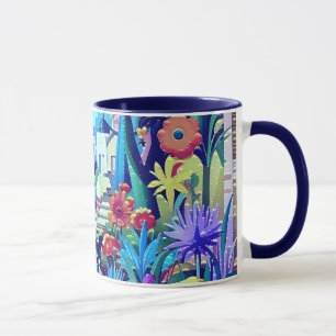 Taza Jardín Surreal - Diseño de Ilustracion floral 2