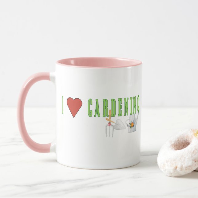 Taza Jardinería de amor (Con donut)