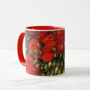 Taza Jarrón con amapolas rojas de Vincent van Gogh