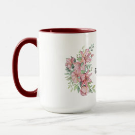 Taza Jarrón de café Corona floral rosa de lujo Mejor ma