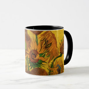 Taza Jarrón de Naturaleza Muerta con 15 Girasoles Vince