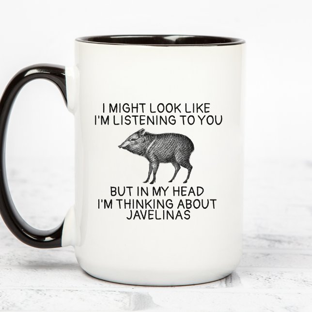 Taza Javelina Mug, Peccary Gifts, Funny Javelina Coffee (Subido por el creador)
