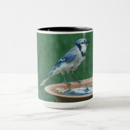 Taza Jay azul en Bird Bath Photography 15oz Coffee