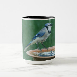 Taza Jay azul en Bird Bath Photography 15oz Coffee