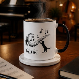 Taza Jazz Cats | Piano | Café Mug