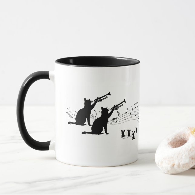 Taza Jazz Cats | Trump | Café Mug (Con donut)