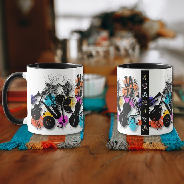 Taza Jazz en movimiento Resumen Mug (Subido por el creador)
