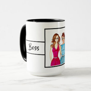 Taza Jefa Dama Moda Brillante Ringer 15oz