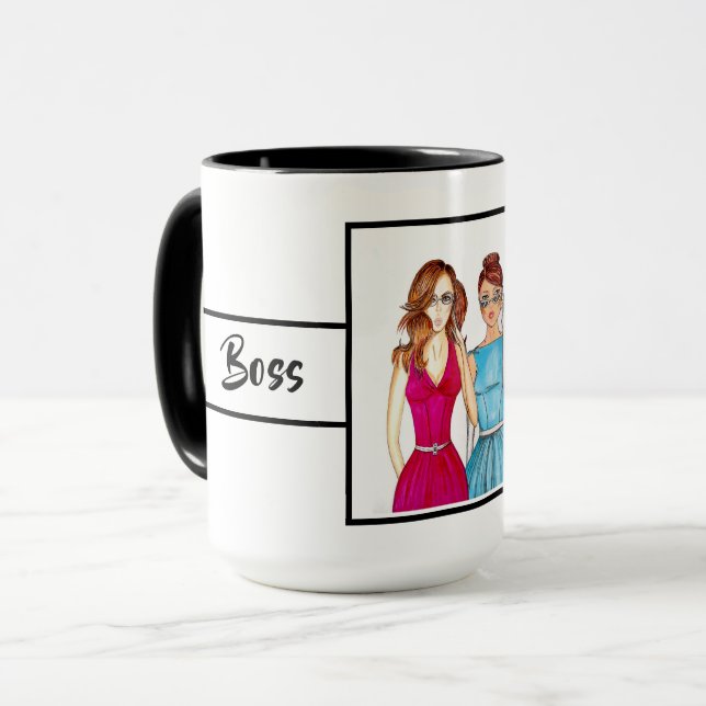 Taza Jefa Dama Moda Brillante Ringer 15oz (Anverso izquierdo)