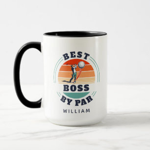 Taza Jefe Amante del Golf Por Par Personalizado Retro P