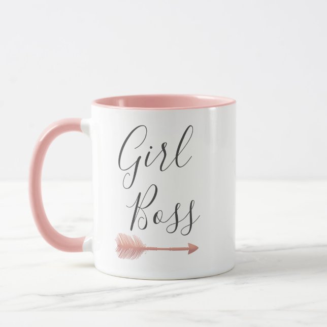 Taza Jefe Chica de guión elegante (Izquierda)