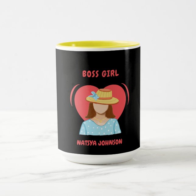 Taza jefe chica lindo unico editable (Centro)