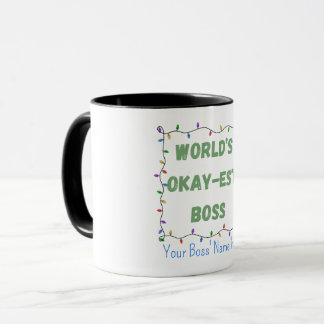 Taza Jefe de Navidad del grupo de oficina de trabajo má