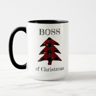 Taza Jefe de Navidades le dio gracia al árbol de Navida