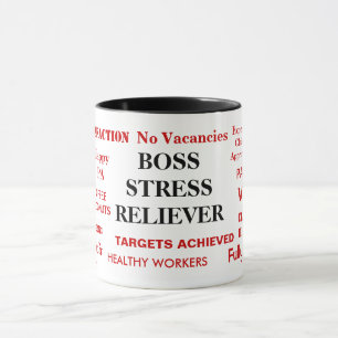 Taza Jefe de servicio de estrés enfatizó Chiste de je