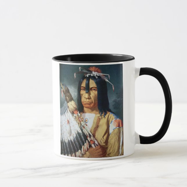 Taza Jefe del nativo americano de la población del Cree (Derecha)