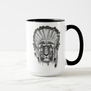 Taza Jefe del tigre del nativo americano