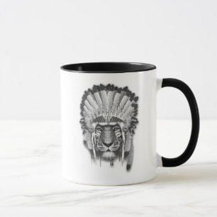 Taza Jefe del tigre del nativo americano