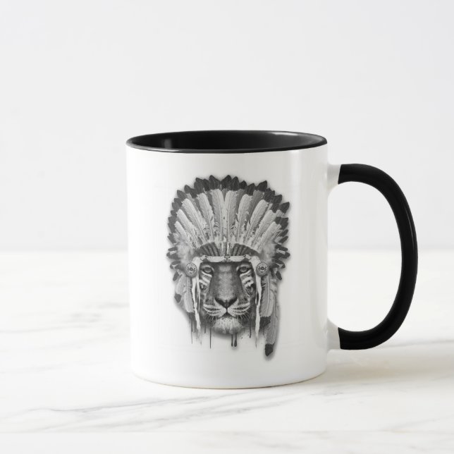 Taza Jefe del tigre del nativo americano (Derecha)