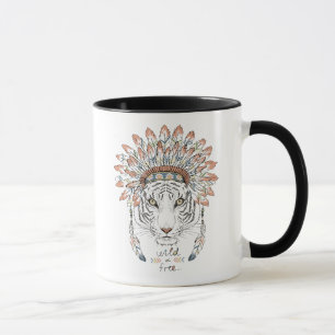Taza Jefe indio del nativo americano del tigre