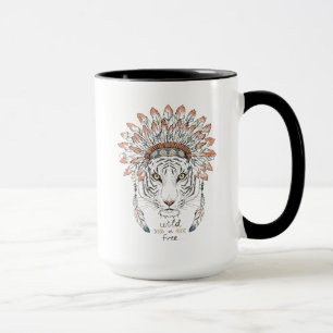 Taza Jefe indio del nativo americano del tigre