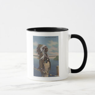 Taza Jefe indio del noroeste en regalía llena