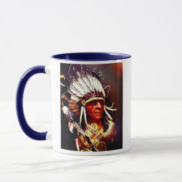 Taza Jefe Kiowa nativo arte original