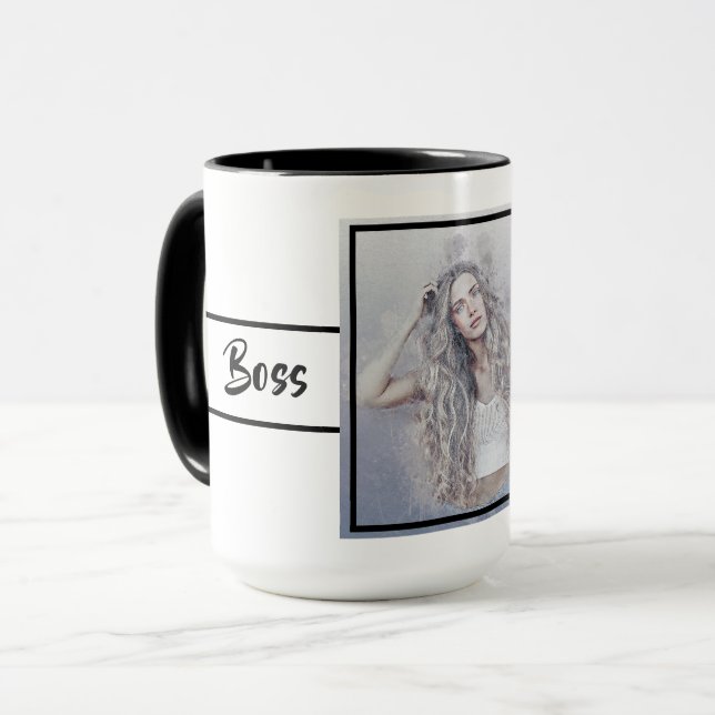 Taza Jefe Lady Photo Ringer 15oz (Anverso izquierdo)