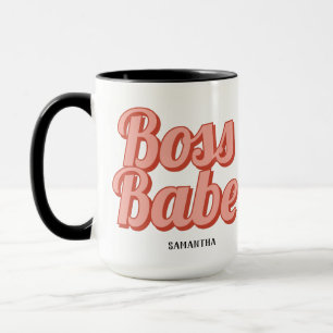 Taza Jefe Lady Retro Nombre personalizado Coffee Mug
