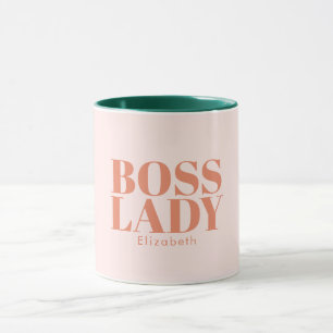 Taza Jefe Lady Retro Nombre personalizado Coffee Mug