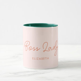Taza Jefe Lady Retro Nombre personalizado Coffee Mug
