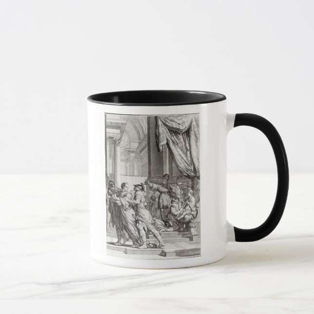 Taza Jehoiada, alto sacerdote de la proclamación de (Derecha)