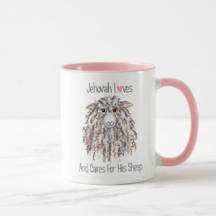 Taza "Jehová ama y cuida a sus ovejas"