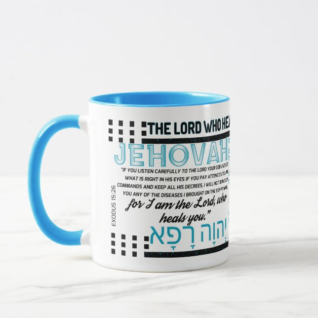 Taza Jehová Rapha: El poder de la sanación de Dios - cr (Izquierda)