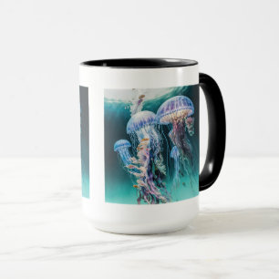 Taza Jellyfish Combo Mug, 15 oz