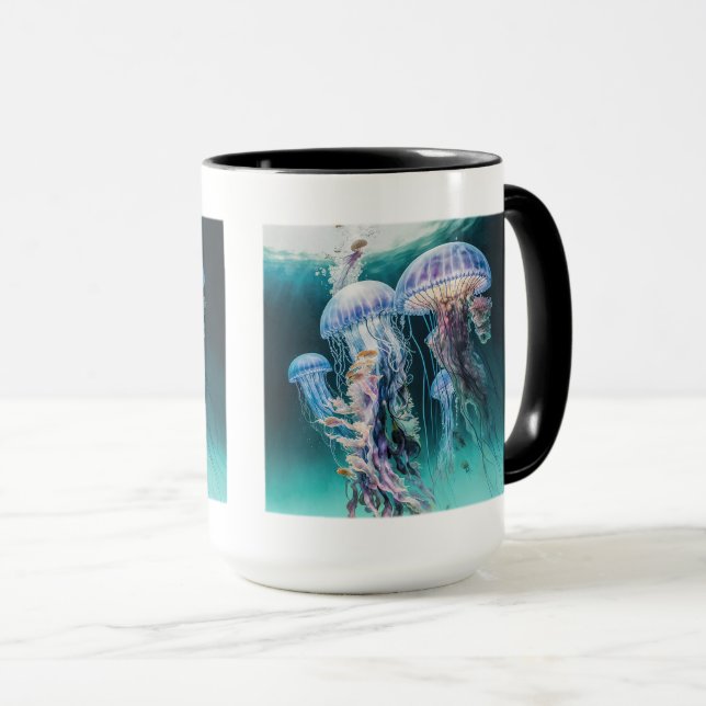 Taza Jellyfish Combo Mug, 15 oz (Anverso derecho)