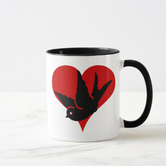Taza Jengibre del corazón del trago y Rockabilly Tatto