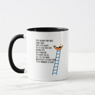 Taza Jerarquía divertida de oficina y jefe