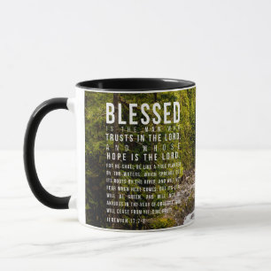 Taza Jeremías 17:7-8 Naturaleza de la Biblia Cristiana