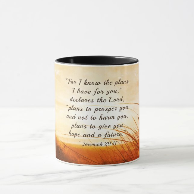 Taza Jeremías 29:11 "Conozco los planes que tengo para  (Centro)