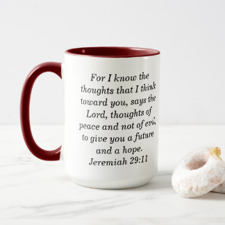 Taza Jeremías 29:1 Personalizado Escritura de tazón de 