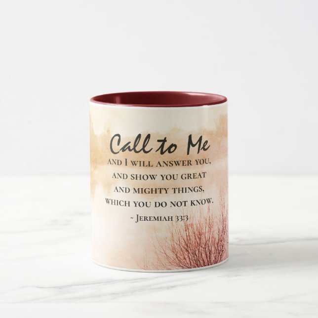 Taza Jeremías 33:3 Llámame y te responderé (Centro)
