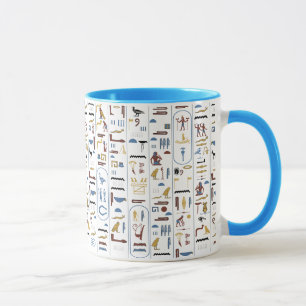 Taza Jeroglíficos Antiguo Egipto Faraón